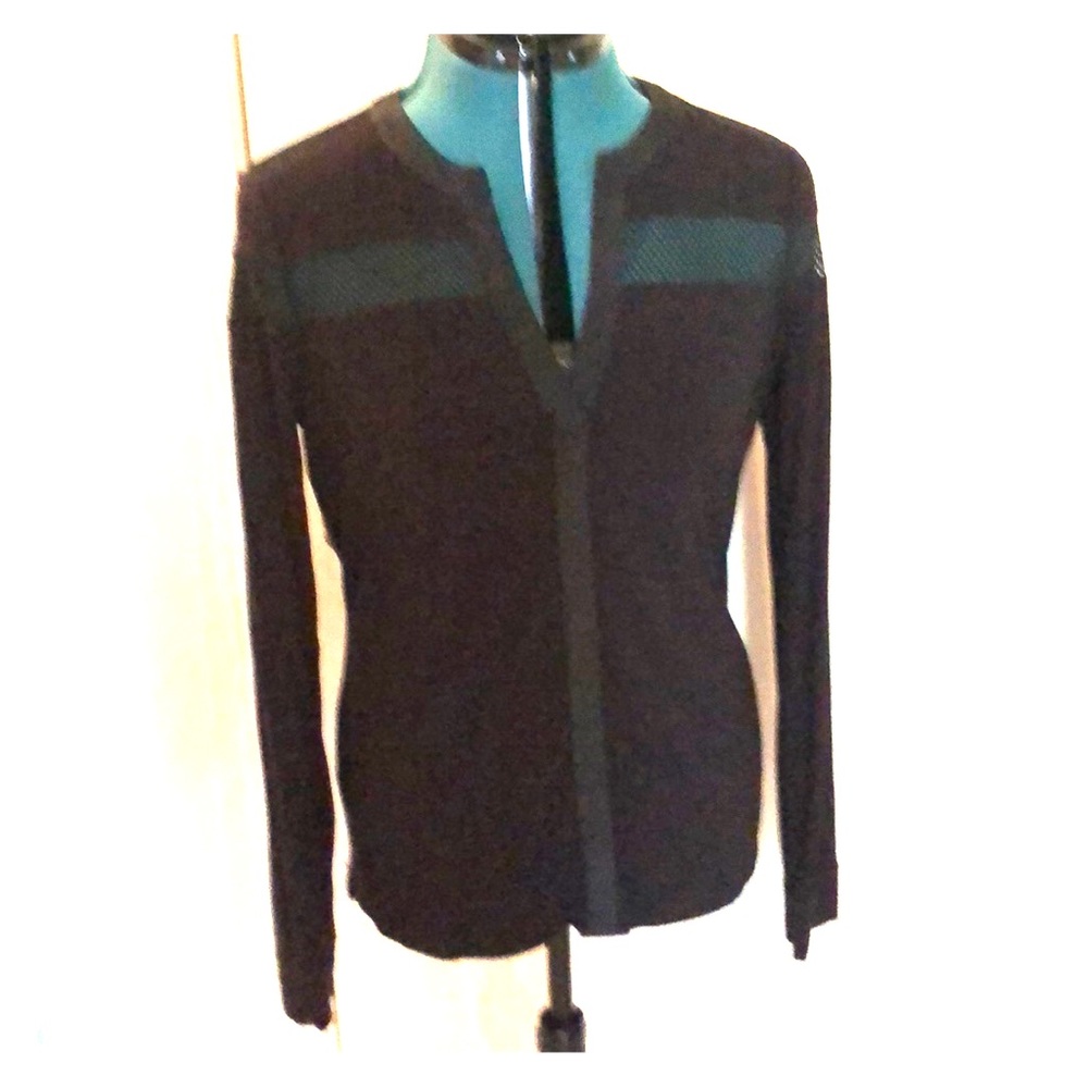 Karen Millen knit top with mesh inserts